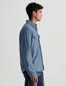 Miller CPO Shirt Channel Sky Relaxed Button Up MENS TOPS Photo 4