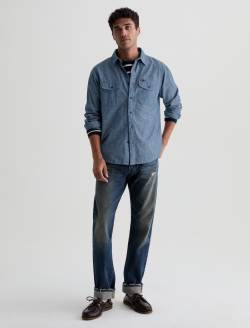 Miller CPO Shirt Channel Sky Relaxed Button Up MENS TOPS Photo 5
