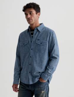 Miller CPO Shirt Channel Sky Relaxed Button Up MENS TOPS Photo 7