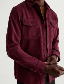 Miller CPO Shirt Jazz Berry Relaxed Button Up MENS TOPS Photo 3