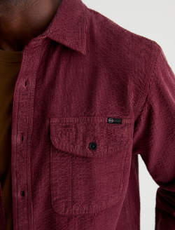 Miller CPO Shirt Jazz Berry Relaxed Button Up MENS TOPS Photo 6