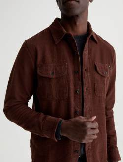 Miller CPO Shirt Wood Brown Relaxed Button Up MENS TOPS Photo 3