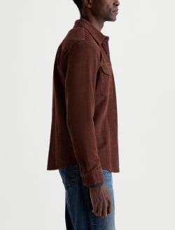 Miller CPO Shirt Wood Brown Relaxed Button Up MENS TOPS Photo 4