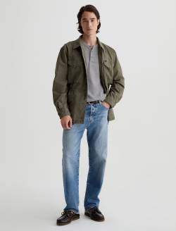 Bryce Short Sleeve Henley Heather Grey Classic Pullover MENS TOPS Photo 5