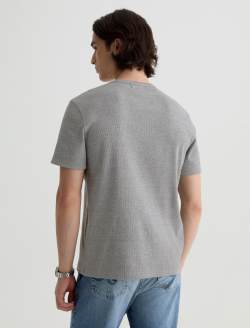 Bryce Short Sleeve Henley Heather Grey Classic Pullover MENS TOPS Photo 8