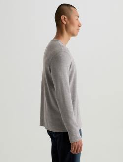 Bryce Long Sleeve Henley Heather Grey Classic Henley MENS TOPS Photo 4