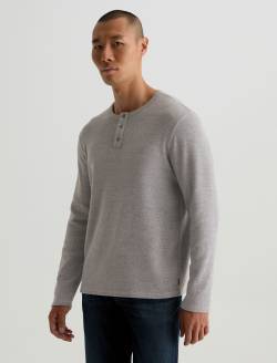 Bryce Long Sleeve Henley Heather Grey Classic Henley MENS TOPS Photo 7