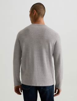 Bryce Long Sleeve Henley Heather Grey Classic Henley MENS TOPS Photo 8