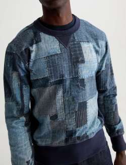 Blake Crew Sweatshirt Indigo Quilt Classic Pullover MENS TOPS Photo 3