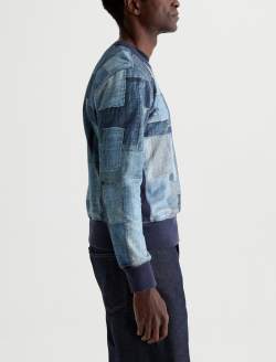 Blake Crew Sweatshirt Indigo Quilt Classic Pullover MENS TOPS Photo 4