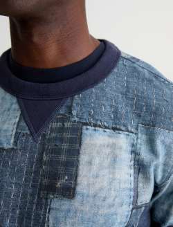 Blake Crew Sweatshirt Indigo Quilt Classic Pullover MENS TOPS Photo 6