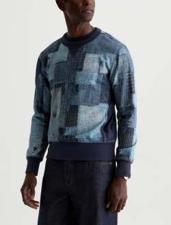 Blake Crew Sweatshirt Indigo Quilt Classic Pullover MENS TOPS Photo 7