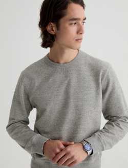 Blake Crew Heather Grey Classic Sweatshirt MENS TOPS Photo 3