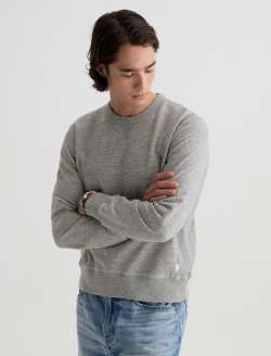 Blake Crew Heather Grey Classic Sweatshirt MENS TOPS Photo 7