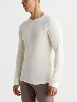 Cody Thermal Shirt White Cream Classic Pullover MENS TOPS Photo 7