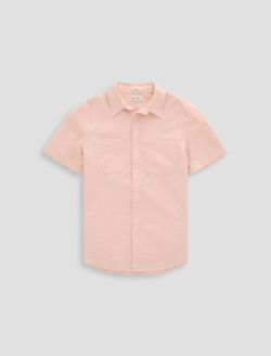 Mason Short Sleeve Work Shirt Vintage Pink Classic Button Up MENS TOPS Photo 1