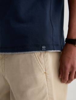 Como Double Layer Crew Deep Navy/Heather Grey Classic Short Sleeve Crew Neck T-Shirt MENS TOPS Photo 6