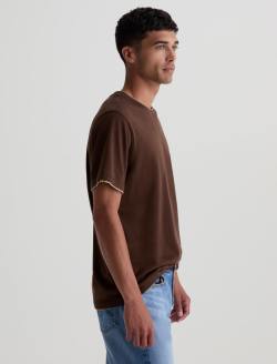 Como Double Layer Short Sleeve Crew Oak Barrel/Dry Dust Classic Crew Neck T-Shirt MENS TOPS Photo 4