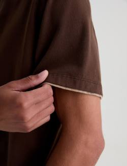 Como Double Layer Short Sleeve Crew Oak Barrel/Dry Dust Classic Crew Neck T-Shirt MENS TOPS Photo 6