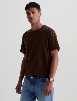 Como Double Layer Short Sleeve Crew Oak Barrel/Dry Dust Classic Crew Neck T-Shirt MENS TOPS Photo 7