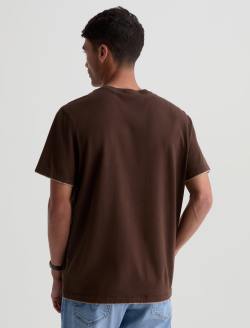 Como Double Layer Short Sleeve Crew Oak Barrel/Dry Dust Classic Crew Neck T-Shirt MENS TOPS Photo 8