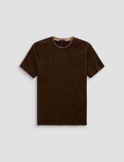 Como Double Layer Short Sleeve Crew Oak Barrel/Dry Dust Classic Crew Neck T-Shirt MENS TOPS Photo 1