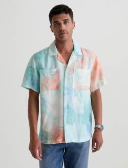 Marco Camp Shirt Poolside Aqua Relaxed Fit MENS TOPS Photo 2