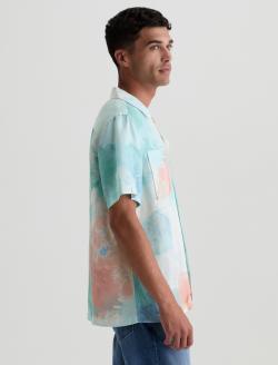 Marco Camp Shirt Poolside Aqua Relaxed Fit MENS TOPS Photo 4
