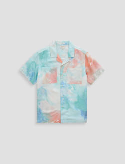 Marco Camp Shirt Poolside Aqua Relaxed Fit MENS TOPS Photo 1