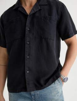 Marco Camp Shirt True Black Relaxed Fit MENS TOPS Photo 3