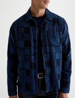 Louis Long Sleeve Camp Shirt Cobalt Club Jacquard Relaxed Fit MENS TOPS Photo 3