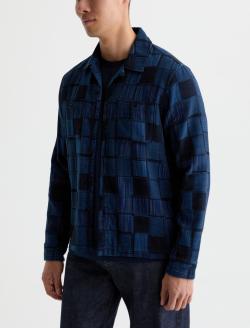 Louis Long Sleeve Camp Shirt Cobalt Club Jacquard Relaxed Fit MENS TOPS Photo 7