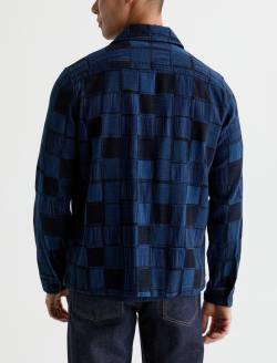 Louis Long Sleeve Camp Shirt Cobalt Club Jacquard Relaxed Fit MENS TOPS Photo 8