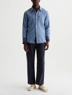 Matteo Reversible Shirt Rhythm Pinstripe Relaxed Fit MENS TOPS Photo 5
