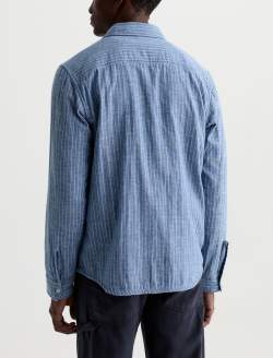 Matteo Reversible Shirt Rhythm Pinstripe Relaxed Fit MENS TOPS Photo 8