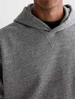 Roger Hoodie Heather Grey Relaxed Pullover MENS TOPS Photo 3