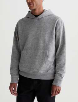 Roger Hoodie Heather Grey Relaxed Pullover MENS TOPS Photo 7