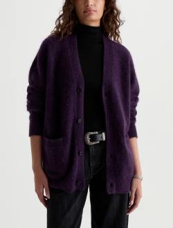 Josiah Mohair Sweater Bassline Berry Unisex Cardigan UNISEX Photo 2