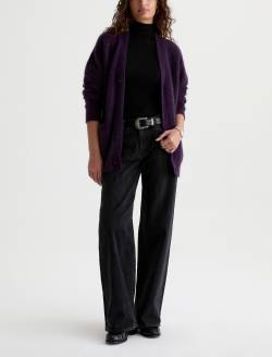 Josiah Mohair Sweater Bassline Berry Unisex Cardigan UNISEX Photo 5