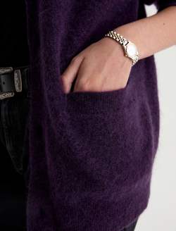 Josiah Mohair Sweater Bassline Berry Unisex Cardigan UNISEX Photo 6