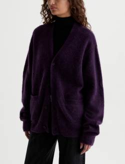 Josiah Mohair Sweater Bassline Berry Unisex Cardigan UNISEX Photo 7