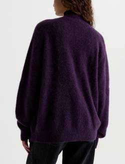 Josiah Mohair Sweater Bassline Berry Unisex Cardigan UNISEX Photo 8