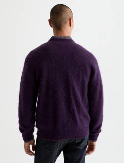 Josiah Mohair Sweater Bassline Berry Unisex Cardigan UNISEX Photo 9