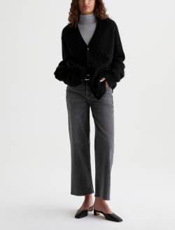 Josiah Mohair Sweater Super Black Unisex Cardigan UNISEX Photo 5