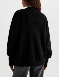Josiah Mohair Sweater Super Black Unisex Cardigan UNISEX Photo 8