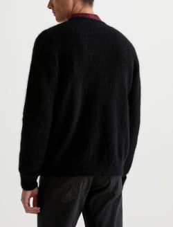 Josiah Mohair Sweater Super Black Unisex Cardigan UNISEX Photo 9