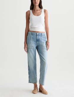 Analeigh Jean Wine Garden Mid-Rise Utility Linen Denim WOMENS BOTTOMS Photo 2