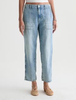Analeigh Jean Wine Garden Mid-Rise Utility Linen Denim WOMENS BOTTOMS Photo 3