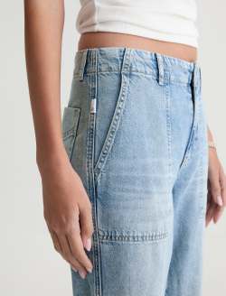 Analeigh Jean Wine Garden Mid-Rise Utility Linen Denim WOMENS BOTTOMS Photo 4