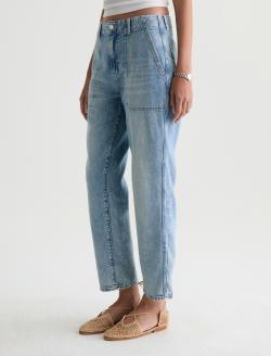 Analeigh Jean Wine Garden Mid-Rise Utility Linen Denim WOMENS BOTTOMS Photo 6